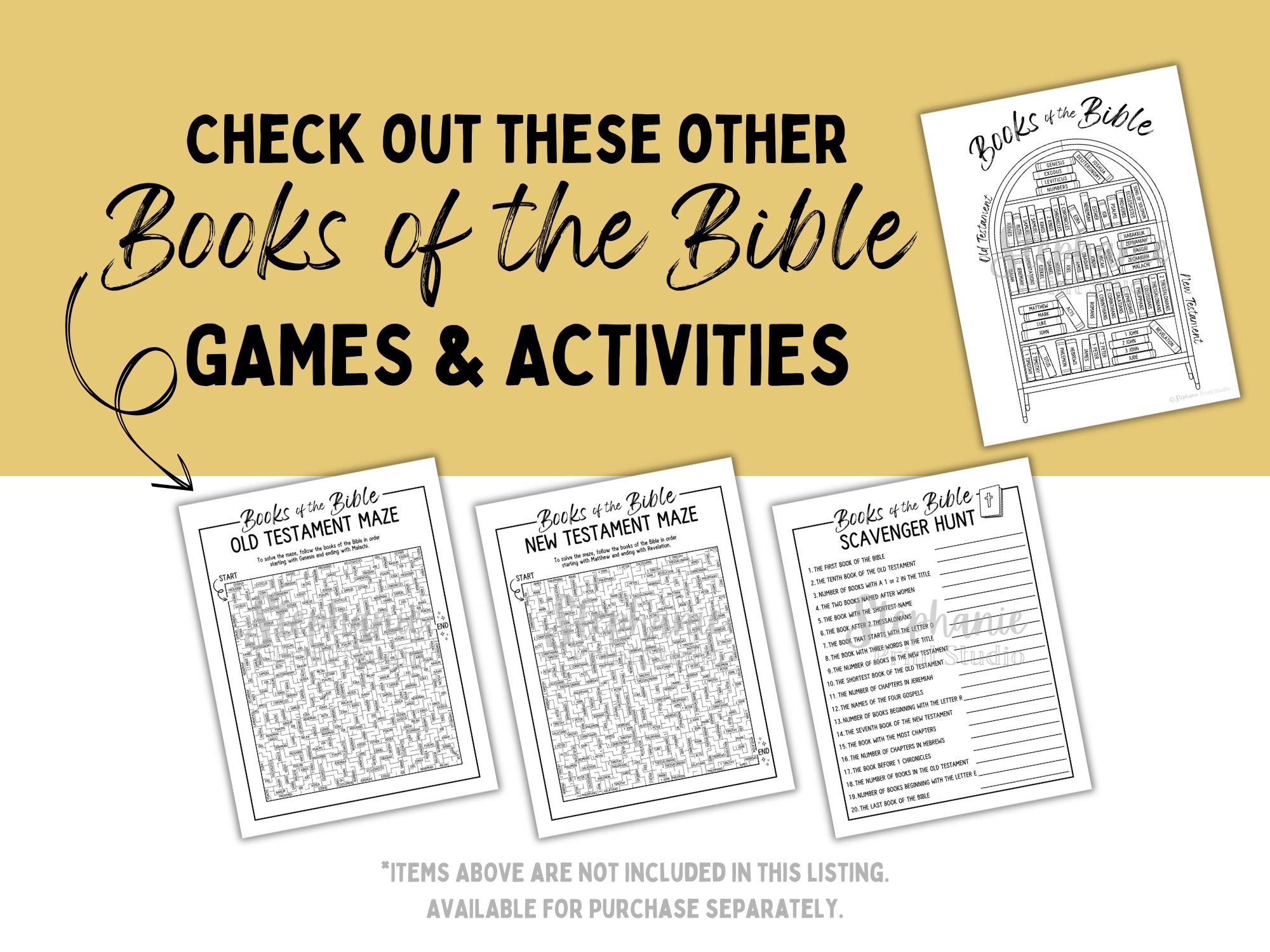Books of the Bible Word Search Printable | Old Testament & New ...