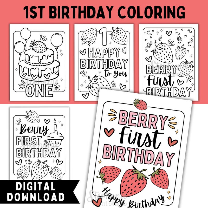 Happy Birthday Coloring Heart - Etsy UK