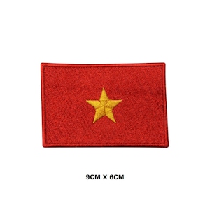 Vietnam Flag Iron/Sew On Patch Badge Embroidered Applique For Clothes