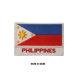Philippines Flag Iron/Sew On Patch Badge Embroidered Applique For Clothes