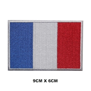 France Flag Iron/Sew On Embroidered Patch Badge Applique For Clothes