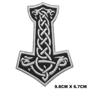 Thor Hammer Superhero Movie Embroidery On Patch Badge Embroidered Applique For Clothes