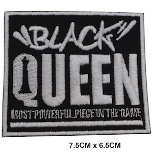 Black Queen Logo Iron/Sew On Patch Badge Embroidered Applique For Clothes