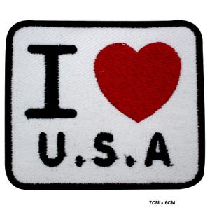 I LOVE USA Logo Patch Badge Embroidered Applique For Clothes