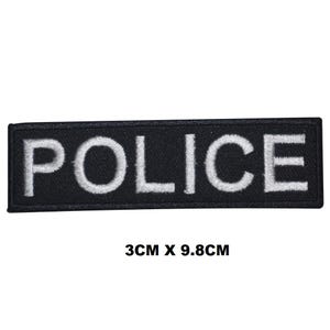 POLIZEI Logo Aufnäher zum Aufbügeln / Aufnähen Abzeichen gestickte Applikation für Kleidung