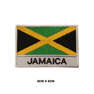 Jamaica Flag Iron/Sew On Patch Badge Embroidered Applique For Clothes