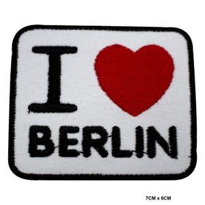 I LOVE BERLIN Logo Patch Badge Embroidered Applique For Clothes