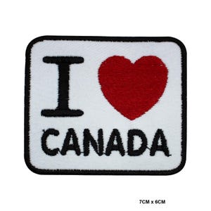 I LOVE Canada Logo Patch Badge Embroidered Applique For Clothes