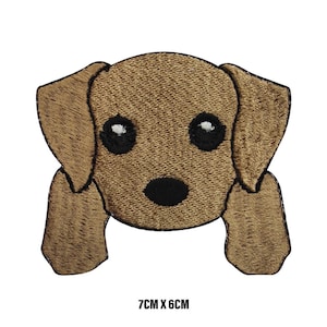 Cute Puppy Face Cartoon Logo Patch Badge Embroidered Applique For Clothes