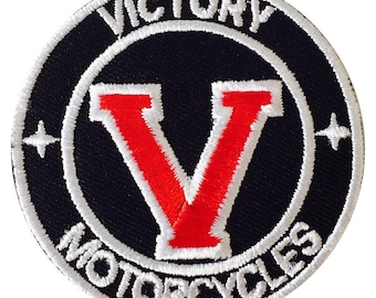 Victory Motorcycle Logo Embroidery On Patch Badge Embroidered Applique For Clothes