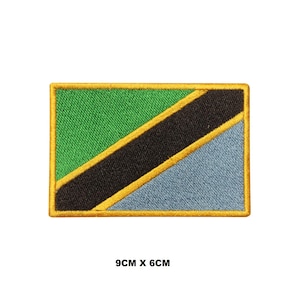 Tanzania Flag Iron/Sew On Patch Badge Embroidered Applique For Clothes