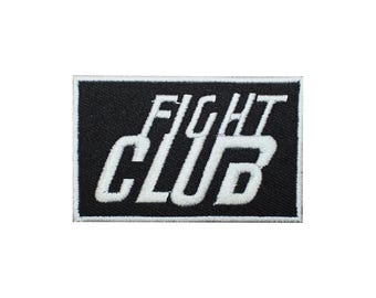 Parche con el logotipo de Fight Club, letras y palabras, aplique bordado para ropa