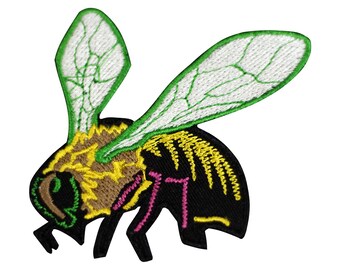 Parche bordado de abeja: aplique termoadhesivo