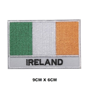 Ireland Flag Iron/Sew On Patch Badge Embroidered Applique For Clothes