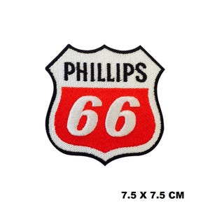 Parche bordado con el logotipo de Phillips 66, insignia bordada, aplique para ropa