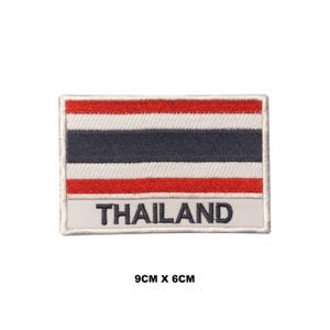 Thailand Flag Iron/Sew On Patch Badge Embroidered Applique For Clothes