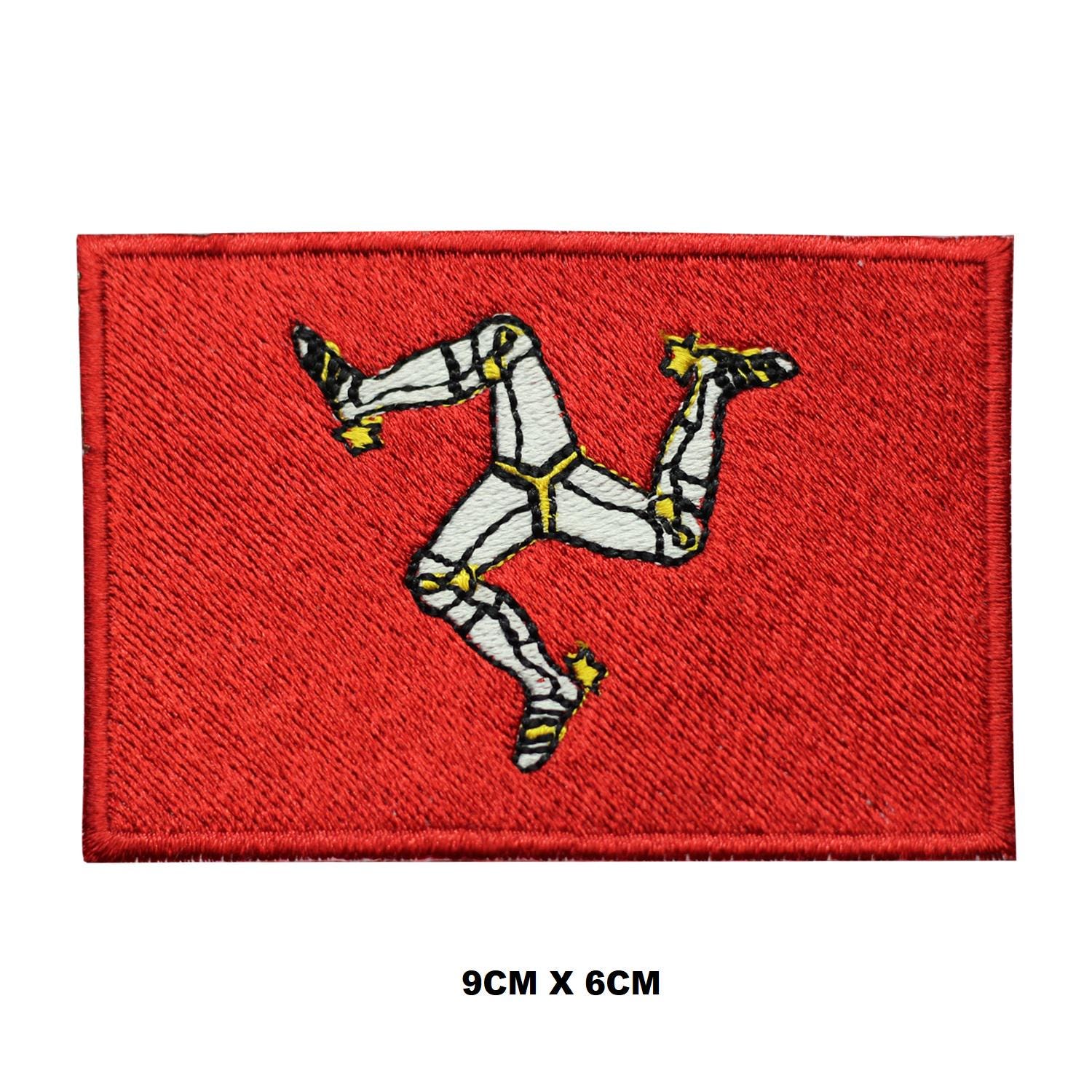 Patch à Repasser Isle Of Man TT - Écusson Brodé Rond 9x9 Cm - Course Moto