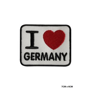 I LOVE GERMANY Logo Patch Badge Embroidered Applique For Clothes