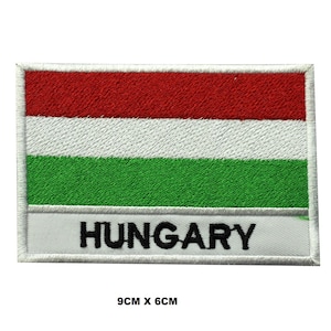 Hungary Flag Iron/Sew On Patch Badge Embroidered Applique For Clothes