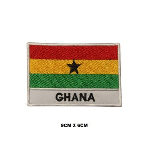 Ghana Flag Iron/Sew On Patch Badge Embroidered Applique For Clothes
