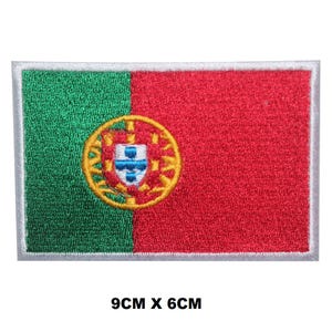Portugal Flag Iron/Sew On Patch Badge Embroidered Applique For Clothes