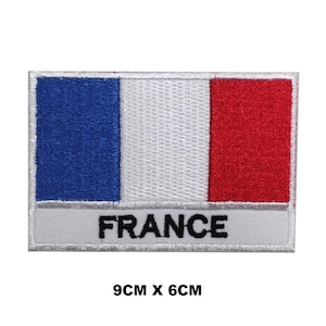 France Flag Iron/Sew On Embroidered Patch Badge Applique For Clothes