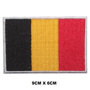 Bandeira da Bélgica Ferro/Costurar em Patch Bordado Emblema Aplique Para Roupas