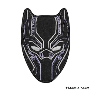 Black Panther Superhero Movie Broderi På Patch Badge Broderad Applikation För Kläder