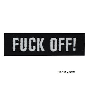 F**k Off ワード 文字 ロゴ パッチ バッジ 刺繍 アップリケ 衣類用
