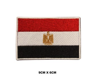 Egypt Flag Iron/Sew On Patch Badge Embroidered Applique For Clothes