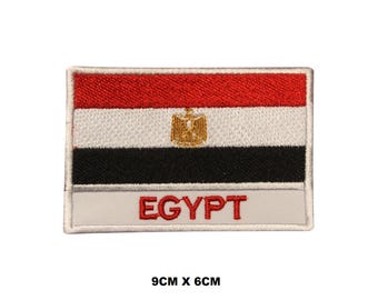 Egypt Flag Iron/Sew On Patch Badge Embroidered Applique For Clothes