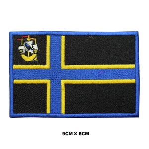 CAITHINESS County Flag Iron/Sew On Patch Badge Embroidered Applique For Clothes