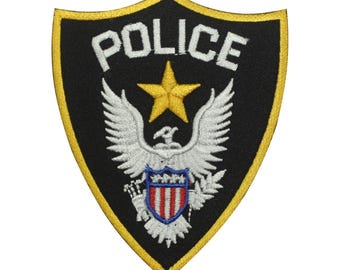 Parche para planchar o coser con el logotipo del Departamento de Policía, insignia bordada, aplique para ropa