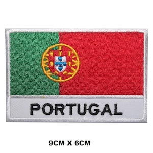 Portugal Flag Iron/Sew On Patch Badge Embroidered Applique For Clothes