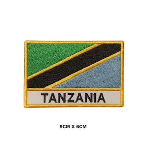 Tanzania Flag Iron/Sew On Patch Badge Embroidered Applique For Clothes