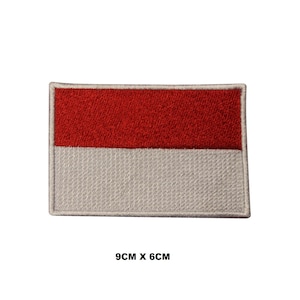 Indonesia Flag Iron/Sew On Patch Badge Embroidered Applique For Clothes