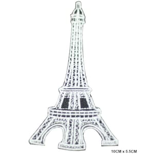 Eiffel Tower Logo Iron/Sew On Patch Badge Embroidered Applique For Clothes