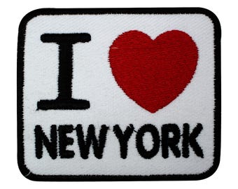Parche con el logotipo I LOVE NEW YORK, aplique bordado para ropa