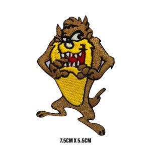 Tasmanian Devil Cartoon Logo Patch Badge Embroidered Applique For Clothes