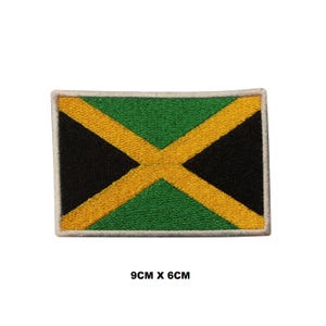 Jamaica Flag Iron/Sew On Patch Badge Embroidered Applique For Clothes