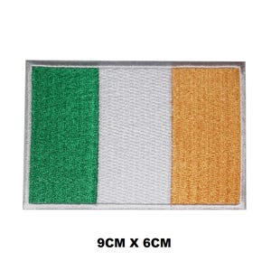 Ireland Flag Iron/Sew On Patch Badge Embroidered Applique For Clothes