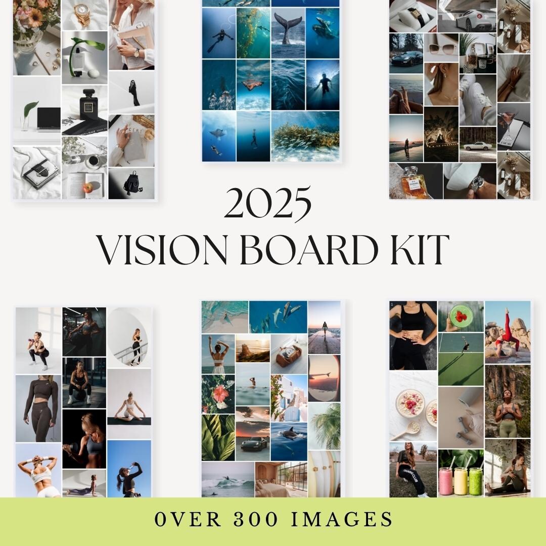 2025 Vision Board Kit - Printable | Visualisation + Manifestation ...