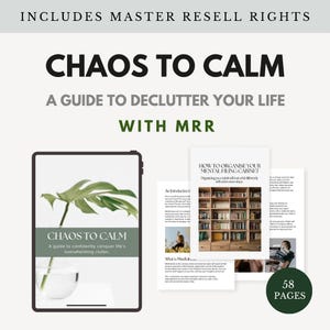 Chaos To Calm Self Help Guide | MRR Master Resell Rights | PLR Digital Product | Canva Template | Wellness Coach & Productivity