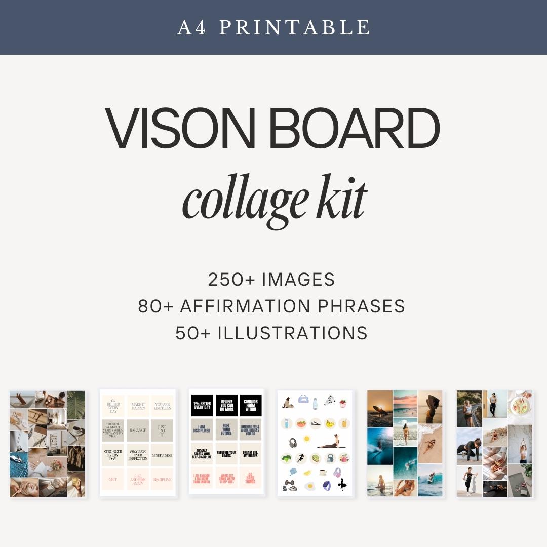 2025 Vision Board Collage Kit - Printable | Visualisation ...
