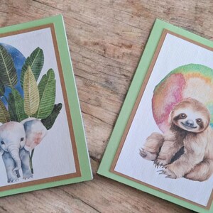 Blank cards. Handmade children's cards for boys birthday or new baby boy.