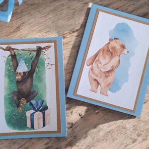 Blank cards. Handmade children's cards for boys birthday or new baby boy.