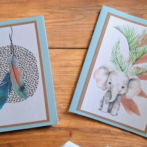 Blank cards. Handmade children's cards for boys birthday or new baby boy.