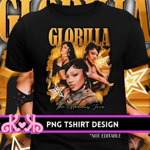 Glorilla png, rapper bootleg png, hip hop png, big glo png, digital design, sublimation design concert shirt