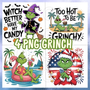Sezonowy Grinch png Zabawne świąteczne projekty koszulek Grinch Letni Grinch 4 lipca Halloween, Pool Vibes natychmiastowe pobieranie 4 png wysokiej jakości