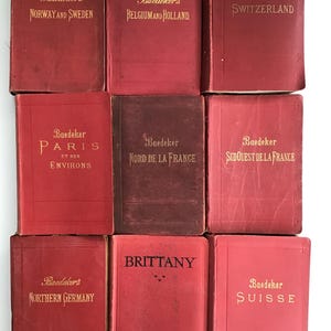 BAEDEKER Guías de viajes europeas - Varios números 1893 a 1925 - Se venden por separado Mapas, planos e ilustraciones